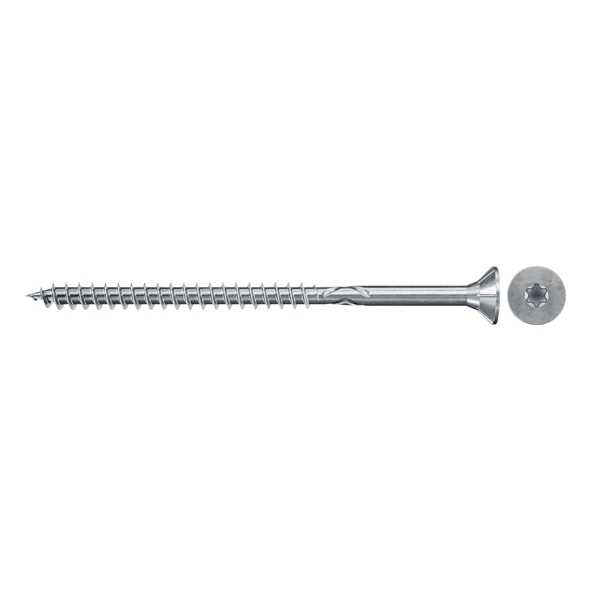 fischer Spanplattenschraube Classic-Fast II 6,0x200 mm, blvz., Senkkopf, TX, Teilgewinde - 100 Stk.