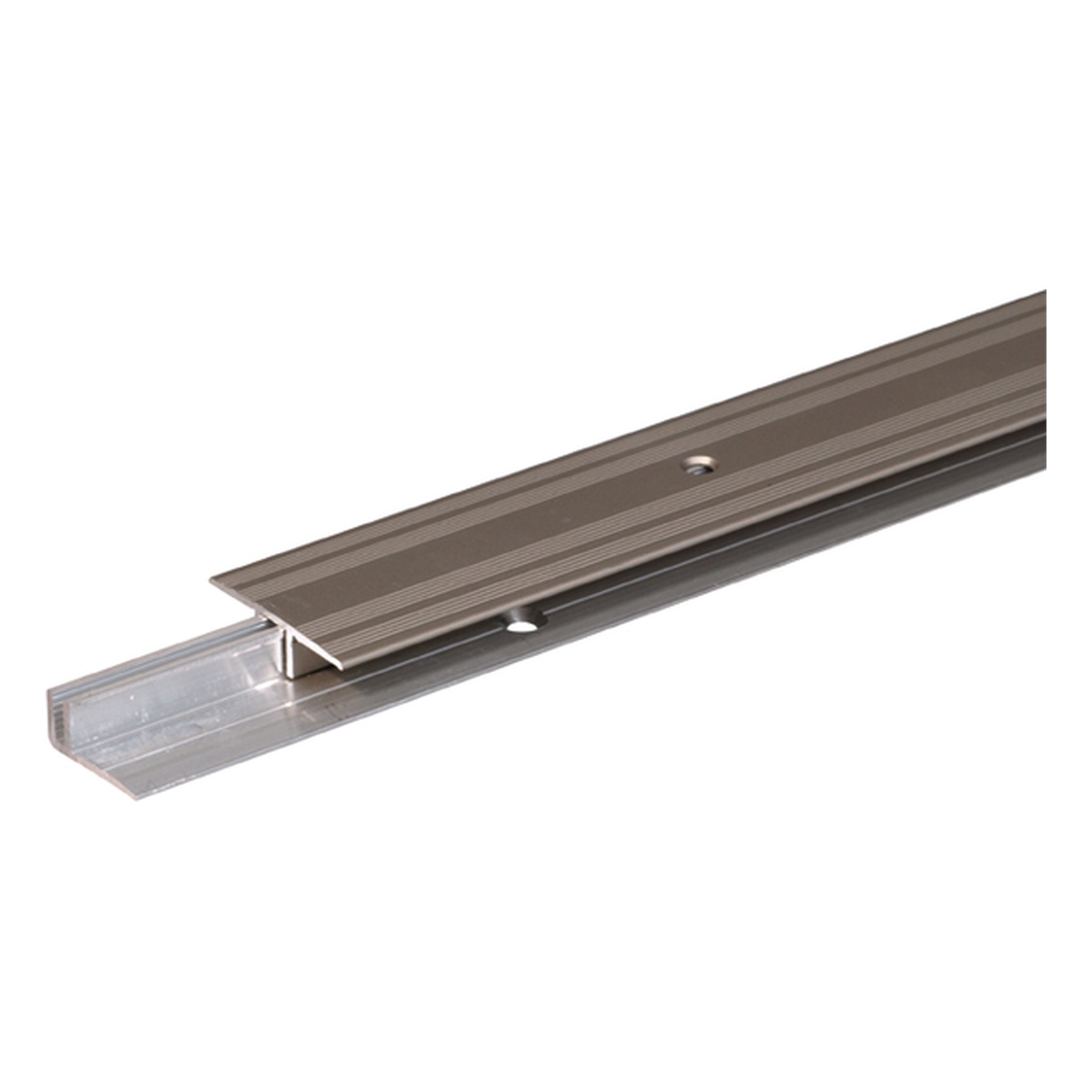 Alberts Übergangsprofil Pro, 34 x 900 x 18 mm, Aluminium, Trägerprofil: blank, Deckprofil: edelstahlfarbig eloxiert - 1 Stk.