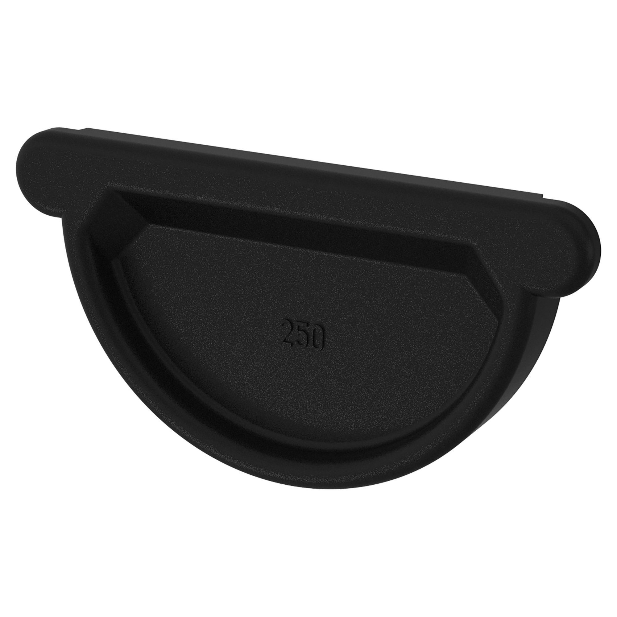Zambelli Steckboden mit Dichtlippe halbrund 250, 8-teilig, Schwarz RAL 9005, COLORDUR - 1 Stk.