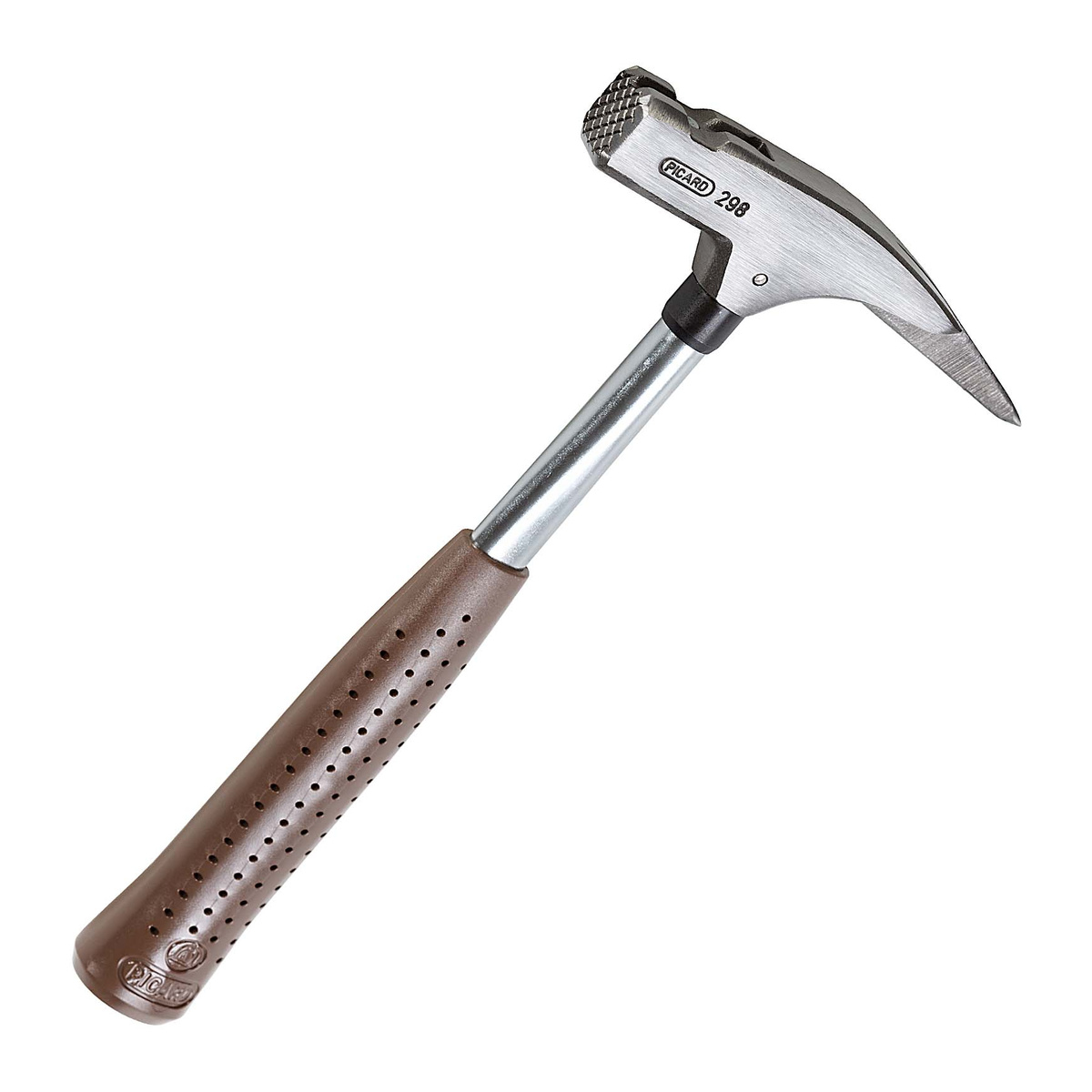 Picard Latthammer Nr. 298, 600 g, Chrom-Molybdän-Rohrstiel, magnetischer Nagelhalter