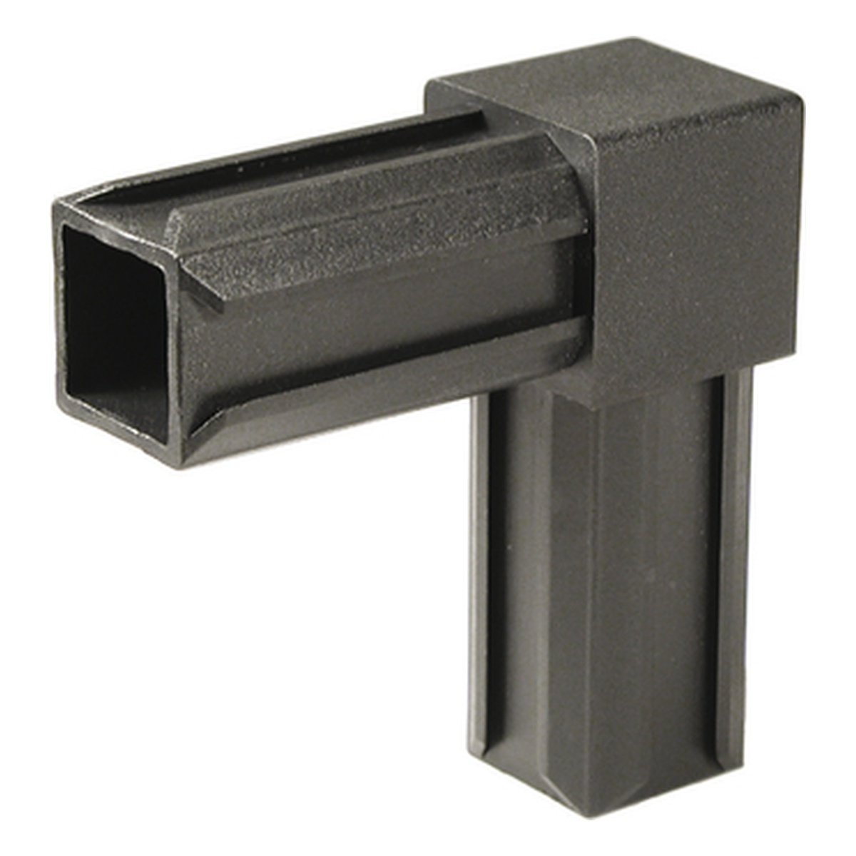Alberts XD-Rohrverbinder 90°, für Rohr: 20 x 20 x 1,5 mm, Polyamid 6, Farbe: schwarz - 1 Stk.
