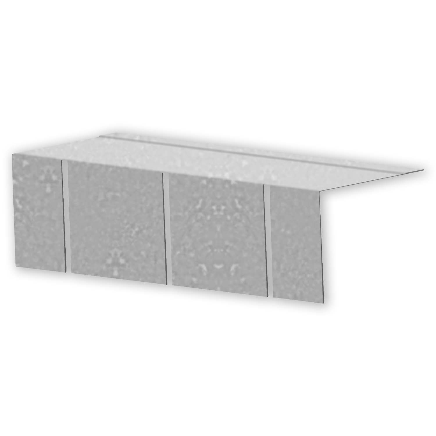 Zambelli Traufblech für Rinnenhaken-Sets, 2,03m, 90 x 86 mm, Umbug 10/15 mm, 80° Zambelli Traufblech für Rinnenhaken-Sets, 2,03m, 90 x 86 mm, Umbug 10/15 mm, 80°