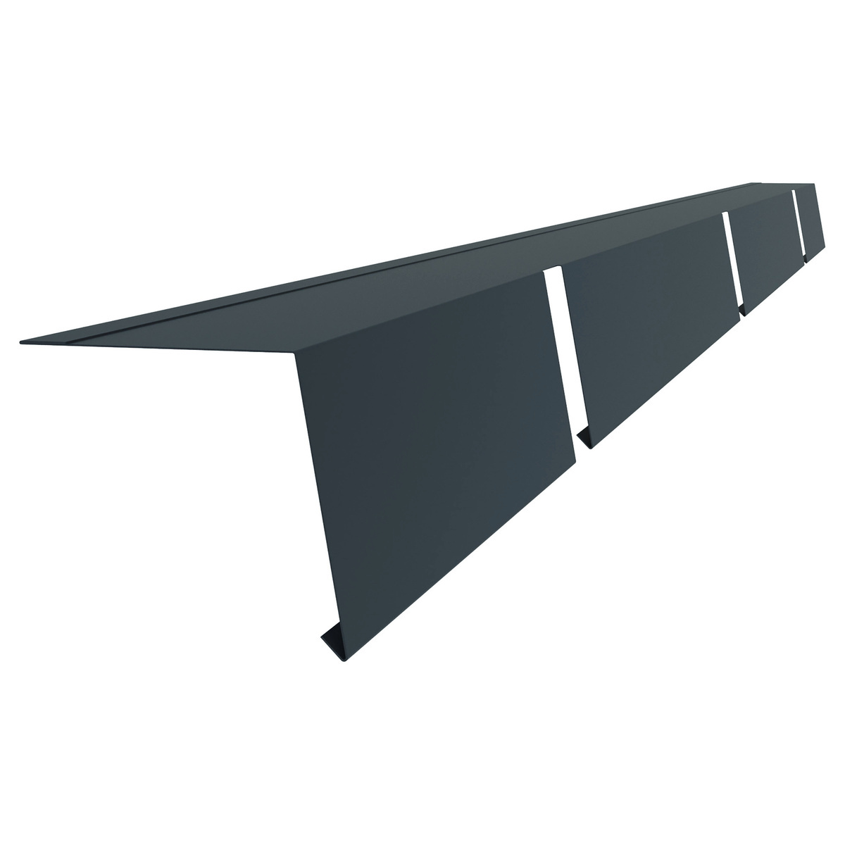 Zambelli Traufblech für Sandwichpaneel-Rinnenhaken, Anthrazit RAL 7016, COLORDUR, 2030 mm, 90 x 86 mm, Umbug 10/15 mm, 80° - 1 Stk.