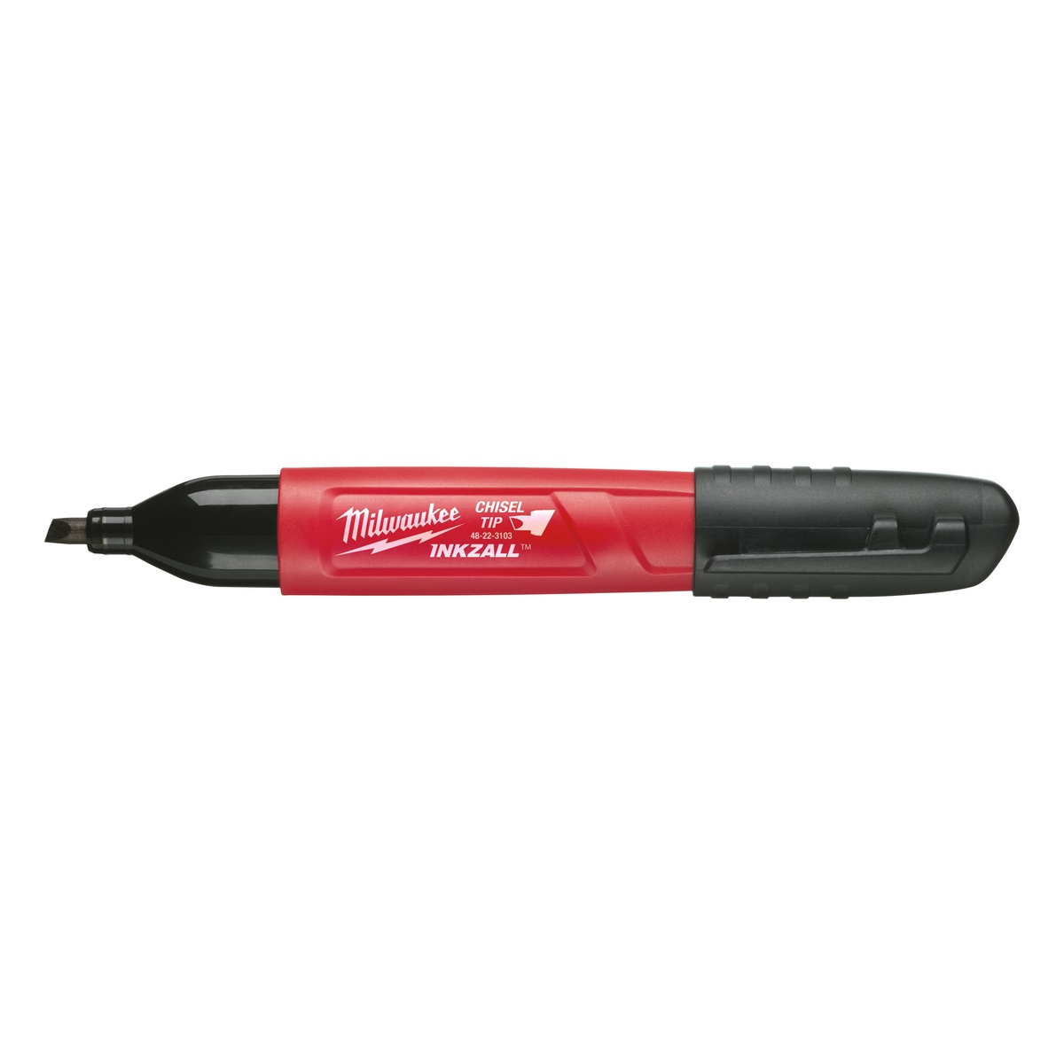 Milwaukee INKZALL Permanentmarker mit Keilspitze 1 bis 4,8 mm, schwarz