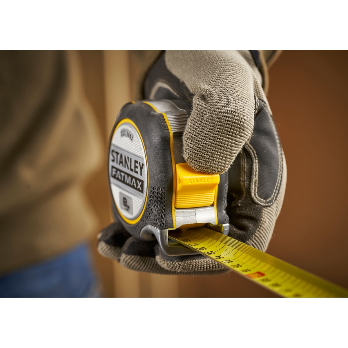 Stanley Bandmaß FATMAX Xtreme 8 m x 32 mm, BladeArmor 16 cm, Fingerbremse, beidseitig bedruckt