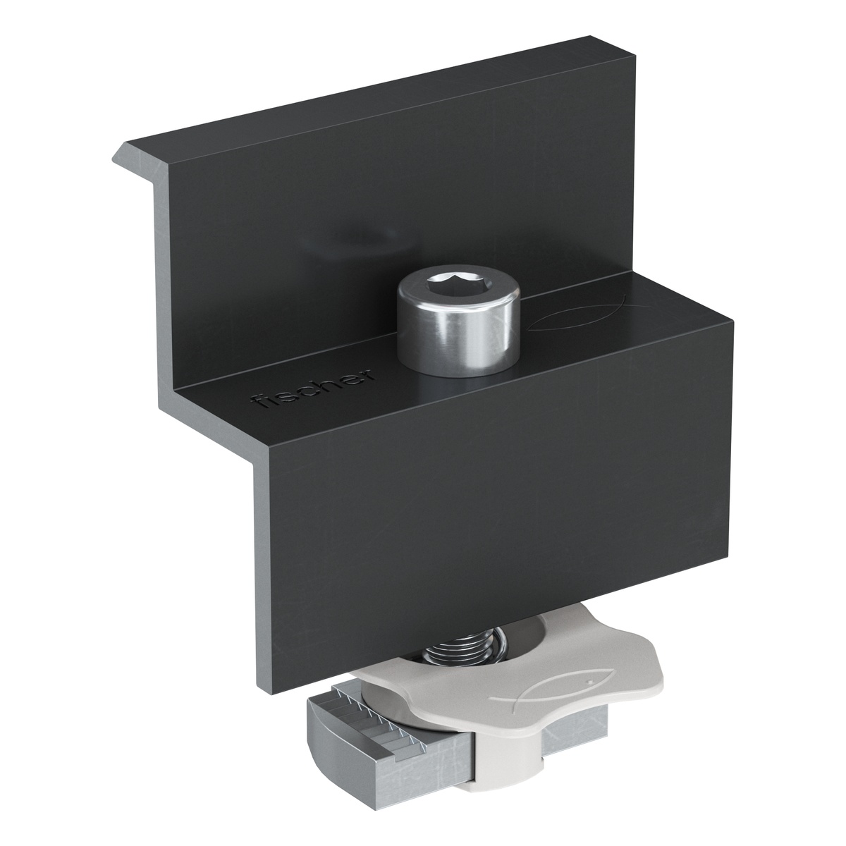 fischer Endklemme vormontiert PM F 30 AL schwarz Aluminium - 10 Stk.