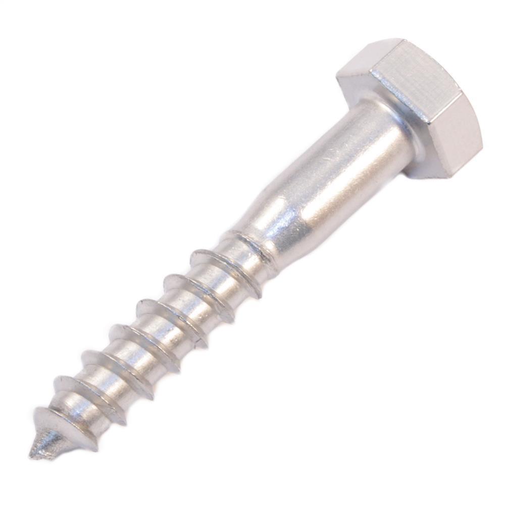 Sechskant-Holzschraube 10 x 80 mm DIN 571 Edelstahl A2 Sechskant-Holzschraube 10 x 80 mm DIN 571 Edelstahl A2