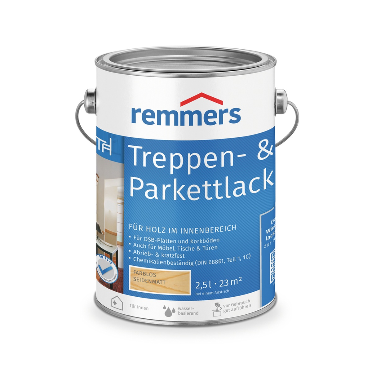Remmers Treppen- & Parkettlack 2,5 l farblos seidenmatt Remmers Treppen- & Parkettlack 2,5 l farblos seidenmatt