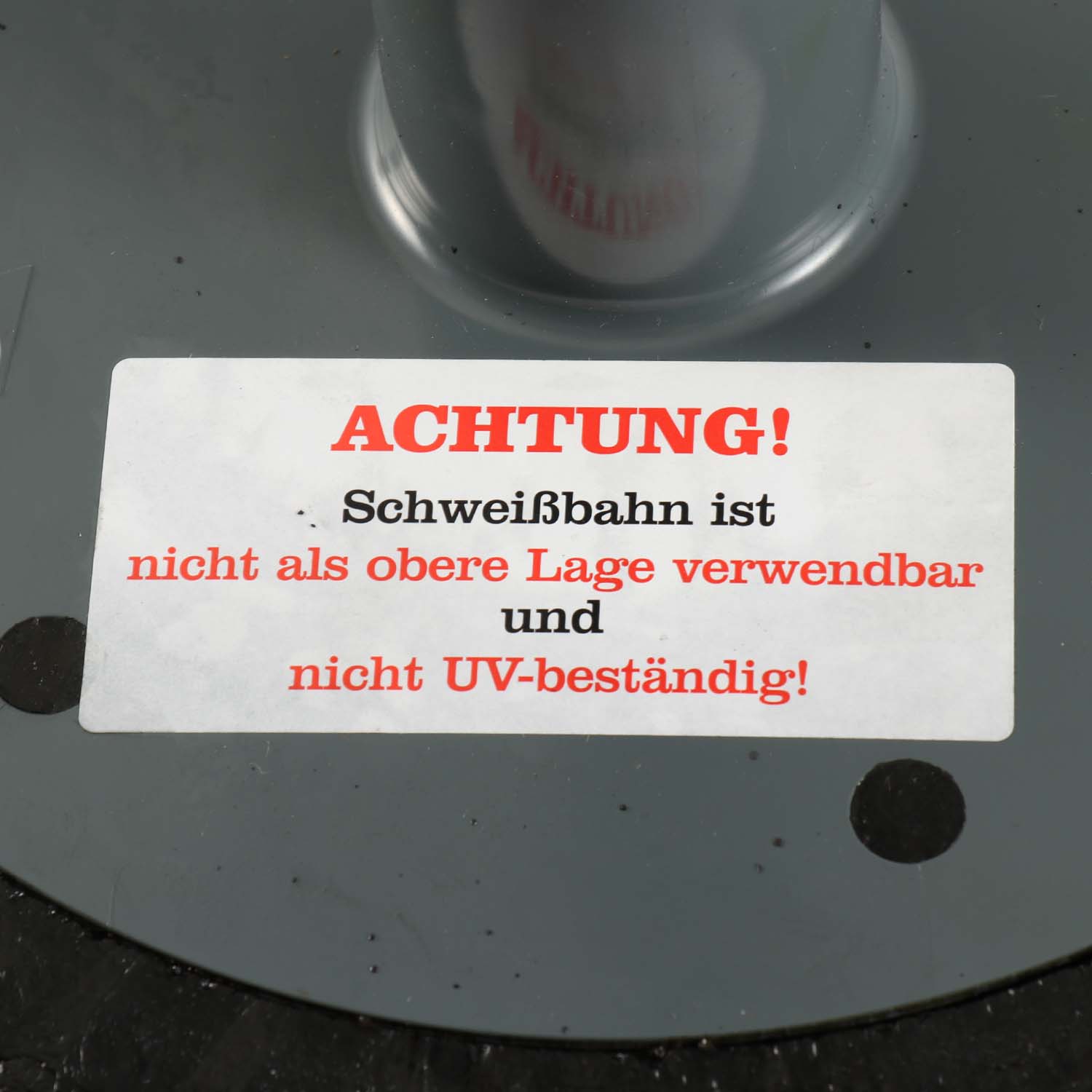 Fleck Flachdach-Unterteil DN 50 mit Flansch aus Bitumen-Schweißbahn