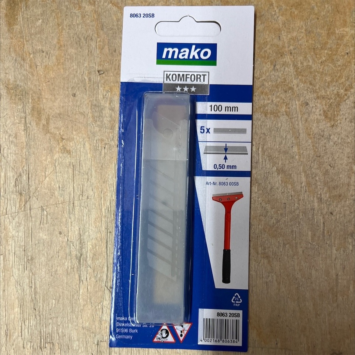 Mako Ersatzklingen für Tapetenschaber, 5 stk.