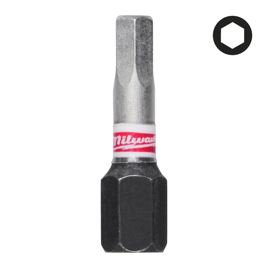 Milwaukee Bit Hex 4 25mm - 3 stk.