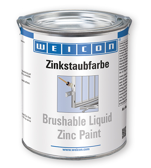 WEICON Zinkstaubfarbe, Korrosionsschutz aus Metallpigmentbeschichtung, 750 ml