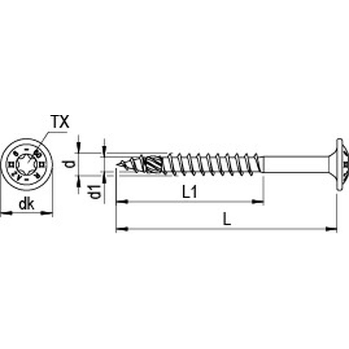 Reisser HBS Tellerkopf Holzbauschraube 6,0x180 mm, Edelstahl A2, Teilgewinde, TX30 - 25 Stk.
