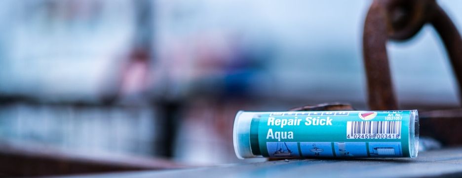 WEICON Repair Stick Aqua, Reparaturknete für Unterwasseranwendungen, 57 g, altweiß
