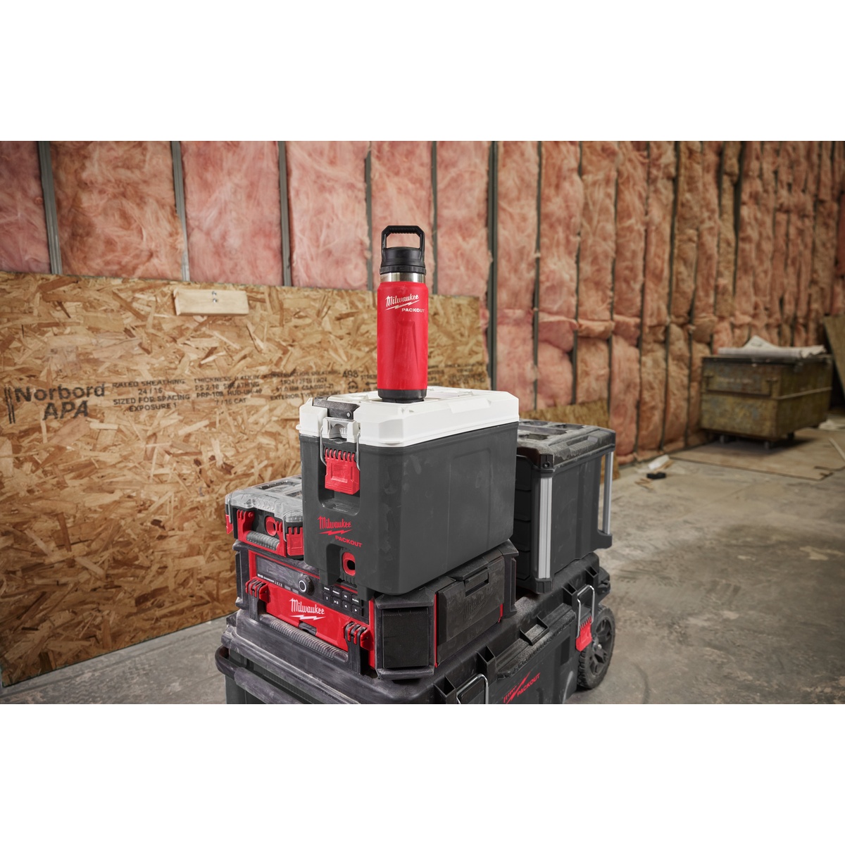 Milwaukee ﻿PACKOUT Isolierflasche 530 ml mit Schraubdeckel, rot - 1 Stk.