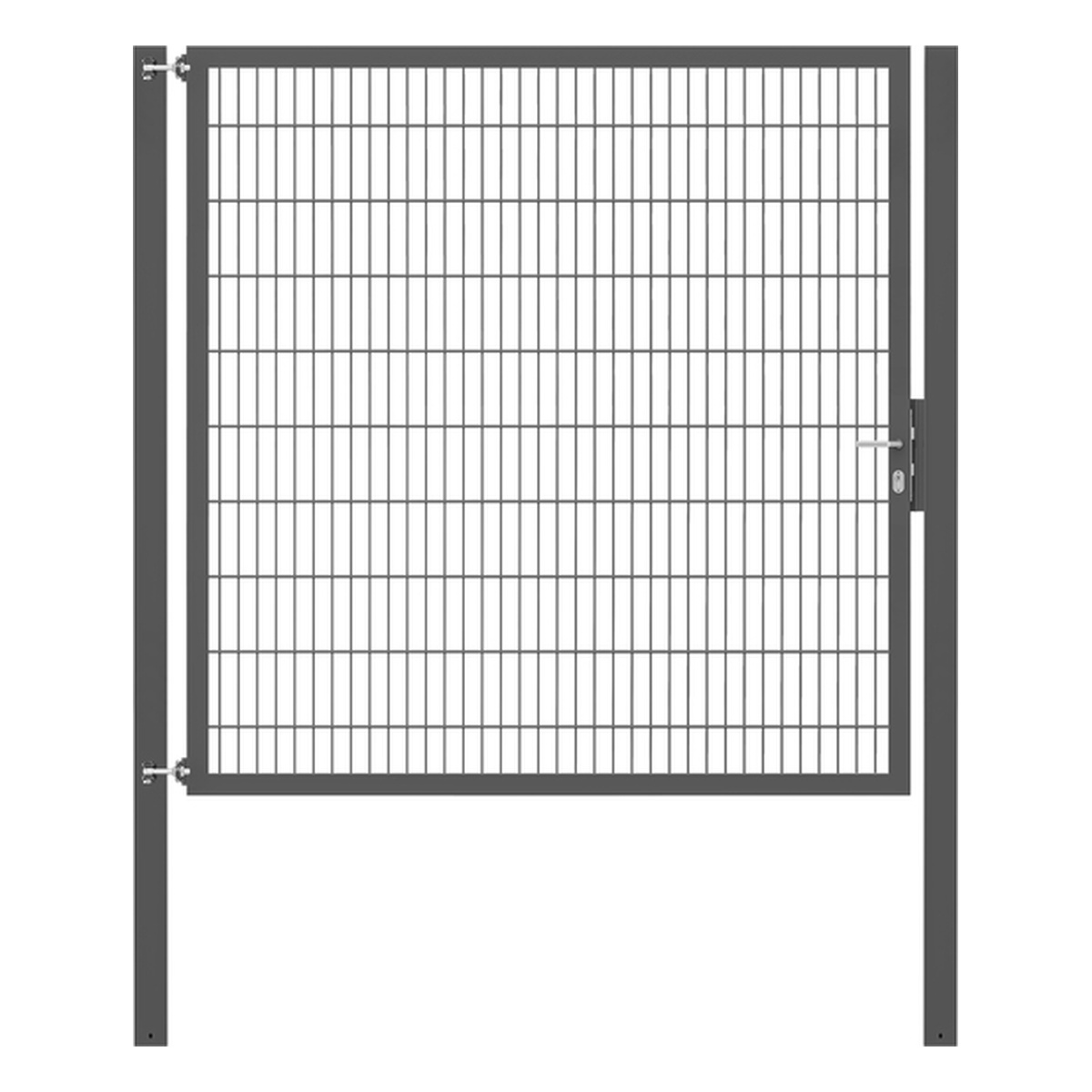 Alberts Einzeltor Flexo Plus, Typ 8/6/8, 2000 x 2000 mm, Pfosten: 100 x 100 mm, Stahl roh, feuerverzinkt, anthrazit kunststoffbeschichtet RAL 7016 - 1 Stk.