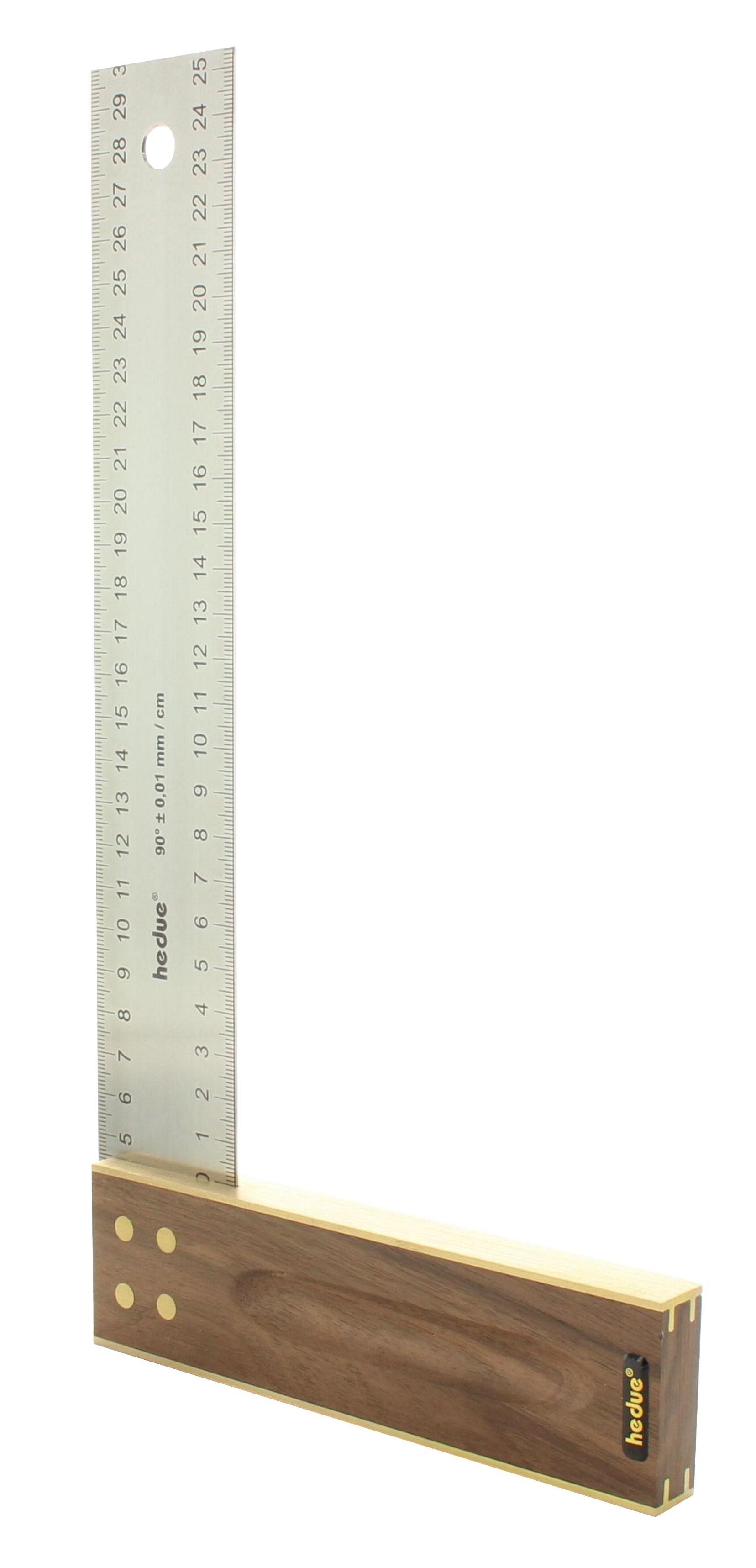 Hedue Tischlerwinkel Nussbaum, Edelstahlblatt Hedue Tischlerwinkel Nussbaum, Edelstahlblatt