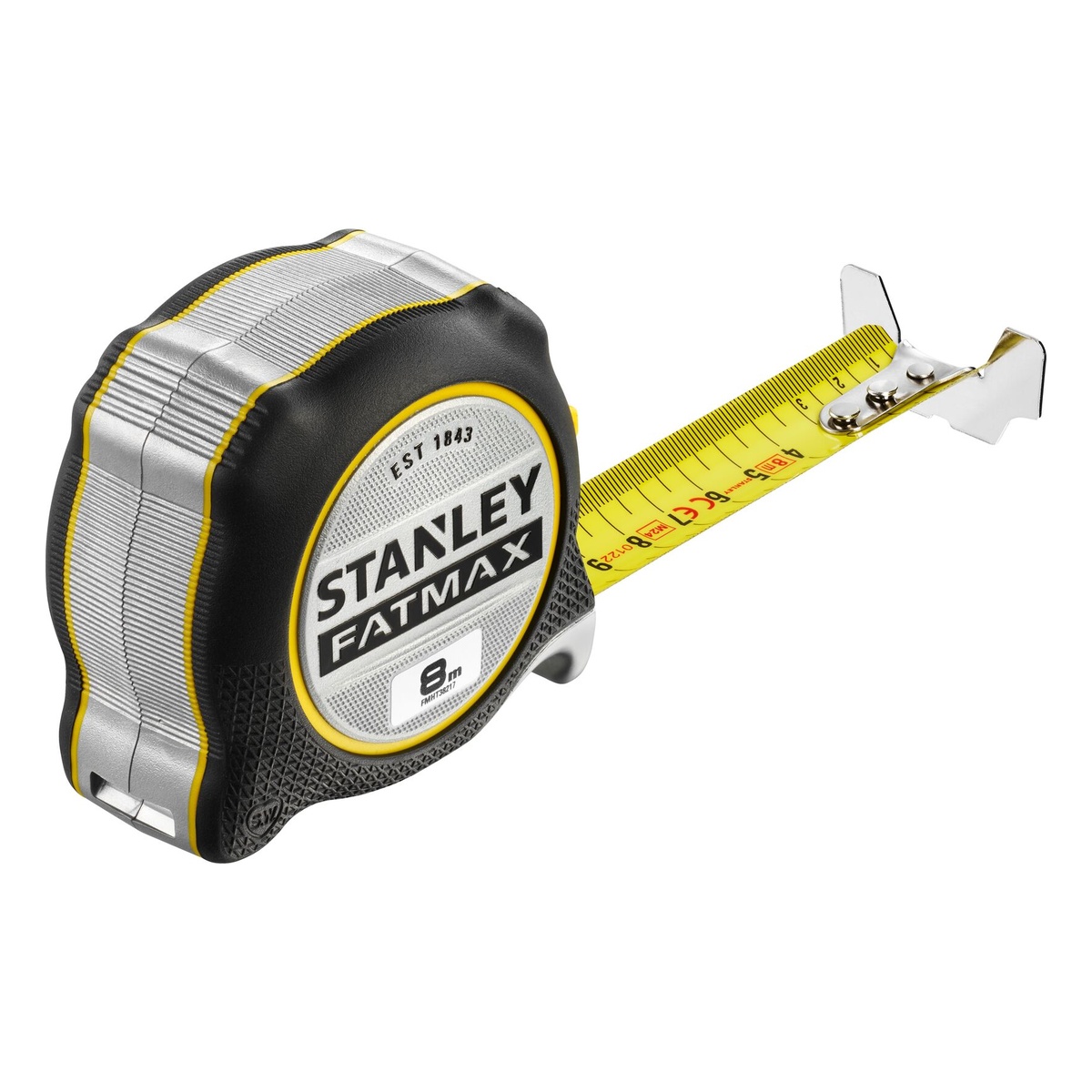 Stanley Bandmaß FATMAX Xtreme 8 m x 32 mm, BladeArmor 16 cm, Fingerbremse, beidseitig bedruckt