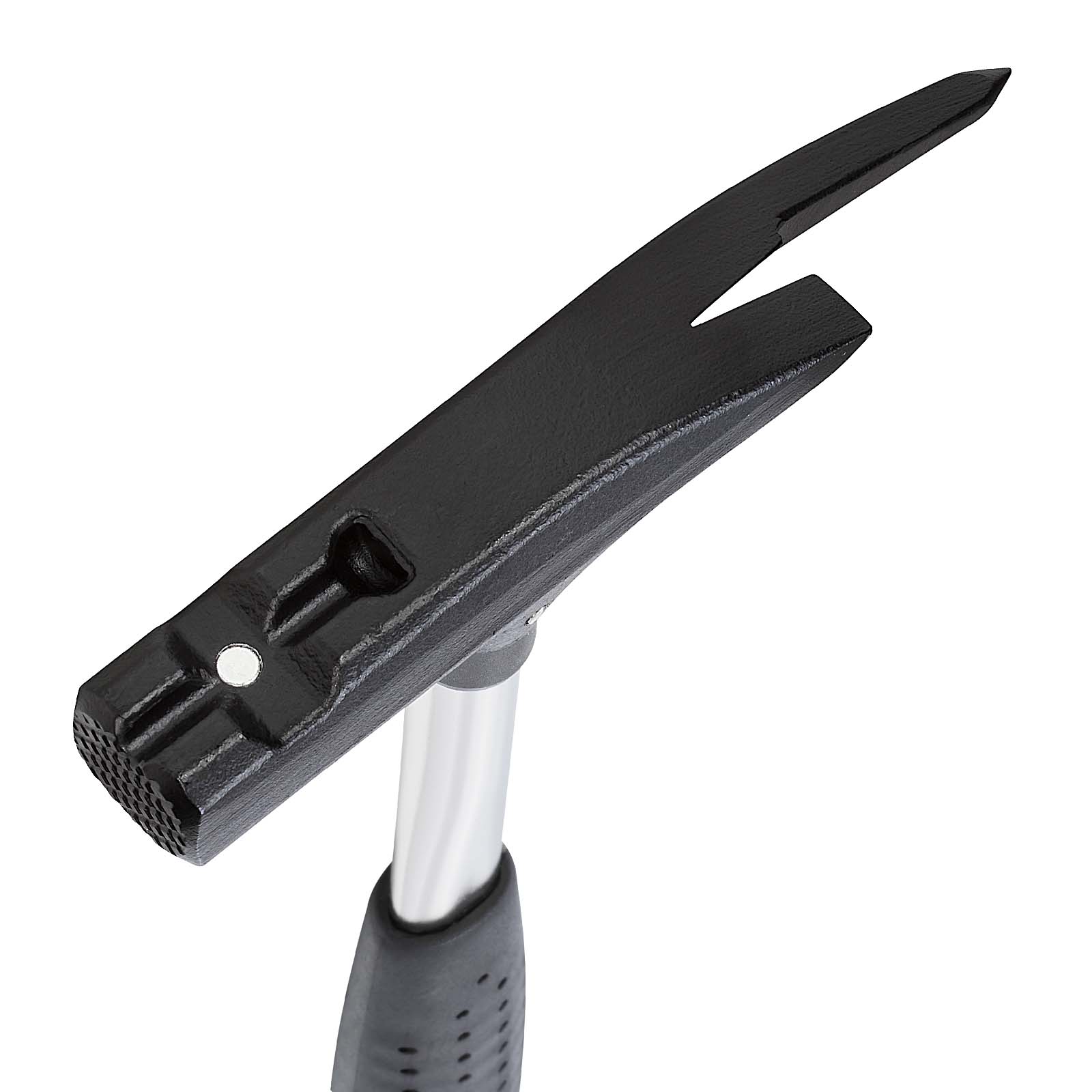 Picard Latthammer Nr. 620M, 600 g, geraute Bahn, Stahlrohrstiel, magnetischer Nagelhalter