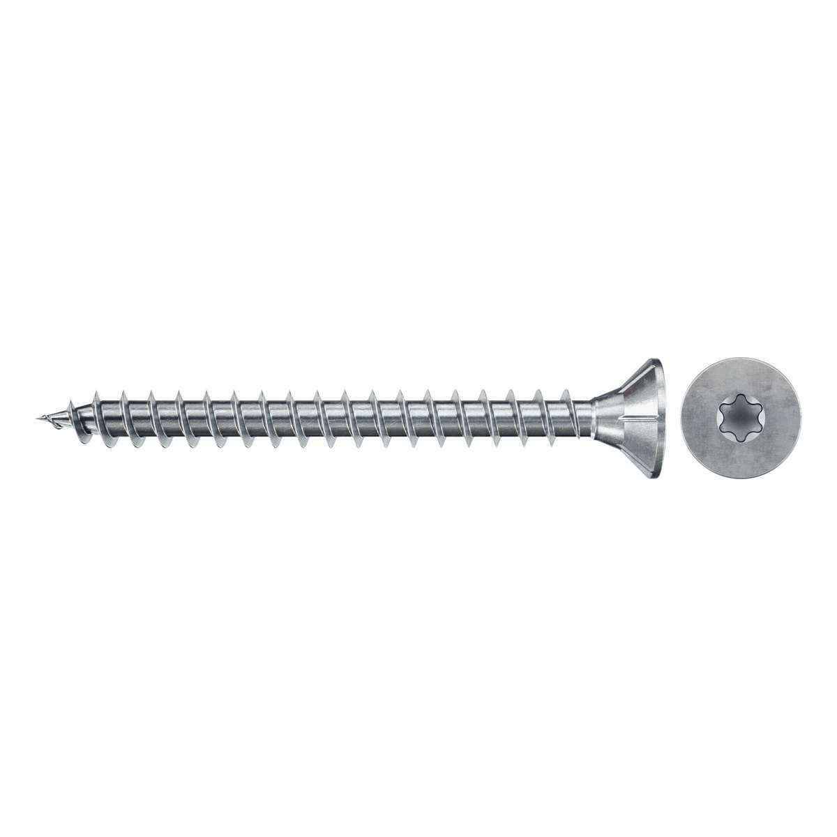 fischer Spanplattenschraube Classic-Fast II 5,0x60 mm, blvz., Senkkopf, TX, Vollgewinde - 500 Stk.