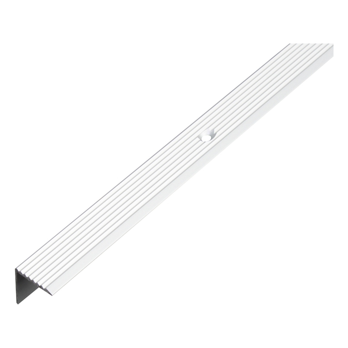 Alberts Treppenkanten-Schutzprofil, grob geriffelt, 20 x 20 x 1,8 mm, Länge: 2000 mm, Aluminium, silberfarbig eloxiert - 1 Stk.