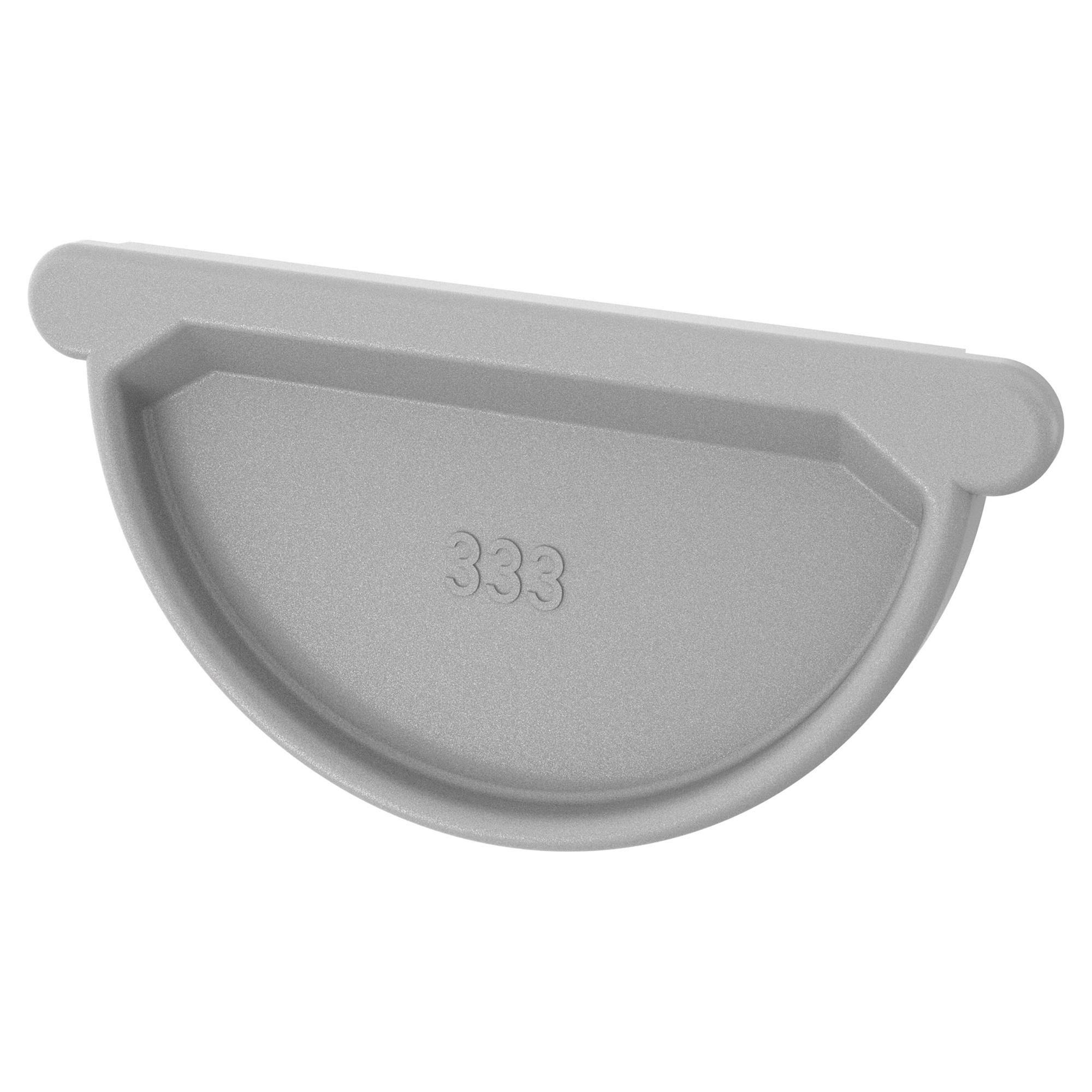 Zambelli Steckboden mit Dichtlippe halbrund 333, 6-teilig, Weißaluminium RAL 9006, COLORDUR - 1 Stk.