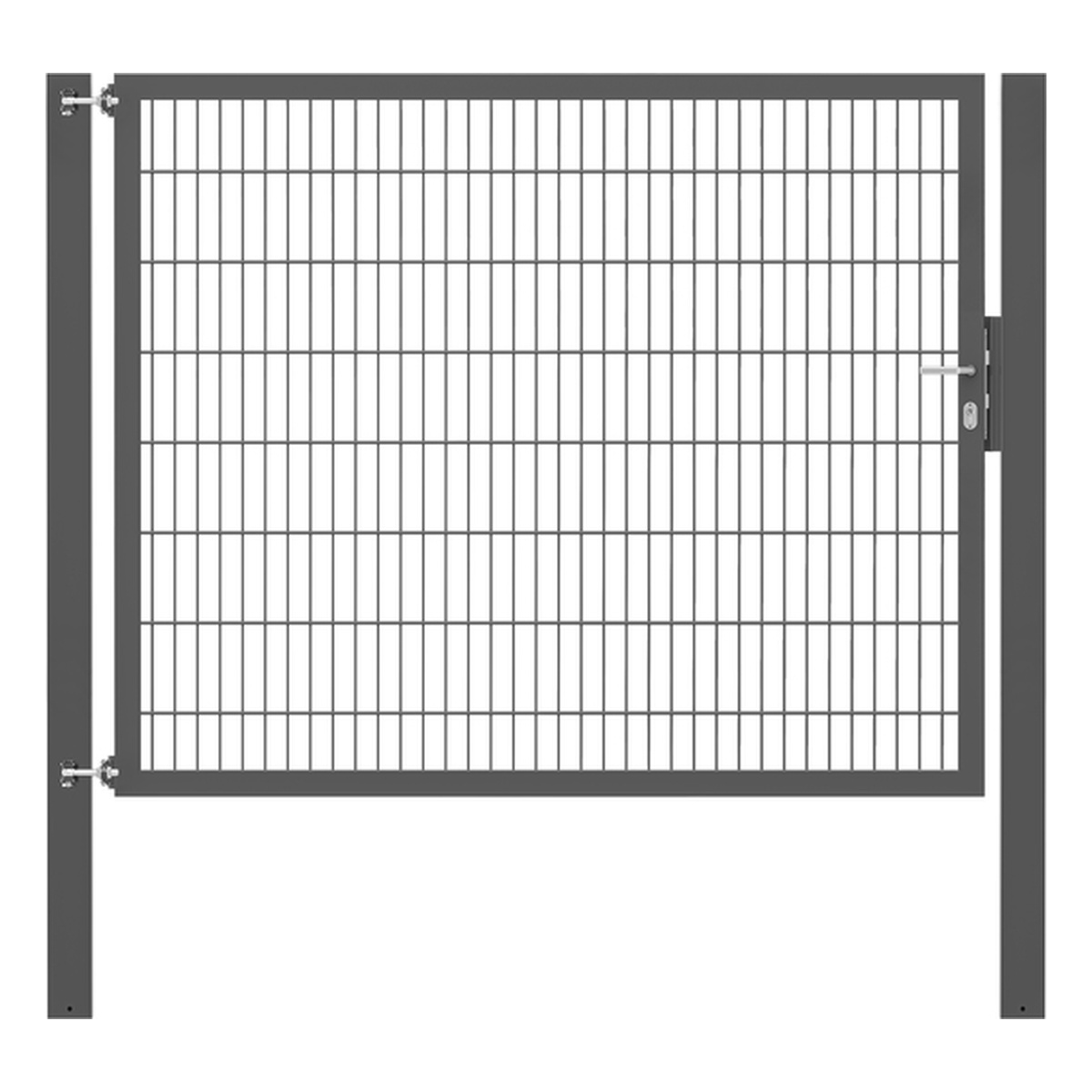 Alberts Einzeltor Flexo Plus, Typ 8/6/8, 1600 x 2000 mm, Pfosten: 100 x 100 mm, Stahl roh, feuerverzinkt, anthrazit kunststoffbeschichtet RAL 7016 - 1 Stk.