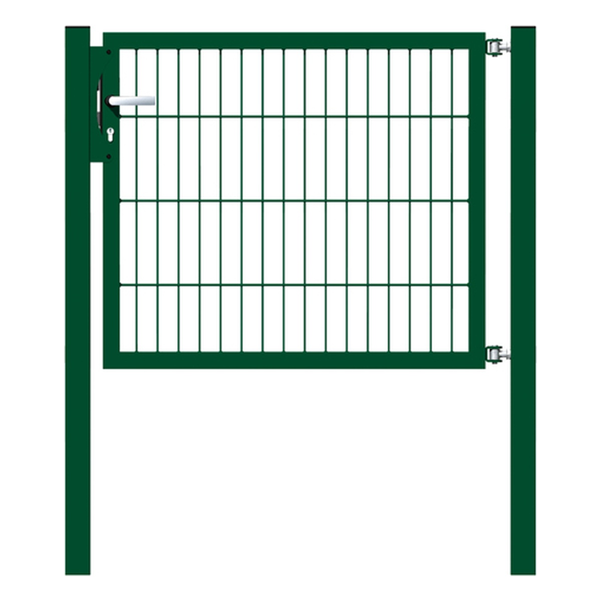 Alberts Einzeltor Flexo, Typ 6/5/6, 800 x 1000 mm, Pfosten: 60 x 60 mm, Stahl roh, feuerverzinkt, grün kunststoffbeschichtet RAL 6005 - 1 Stk.