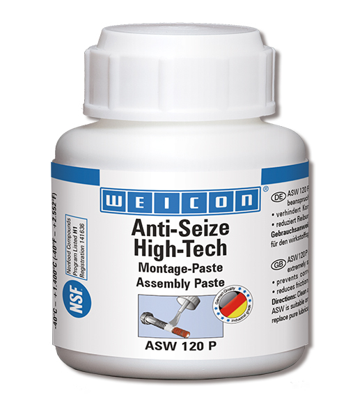 WEICON Anti-Seize High-Tech Montagepaste, metallfreie Schmier- und Trennmittelpaste, 120 g