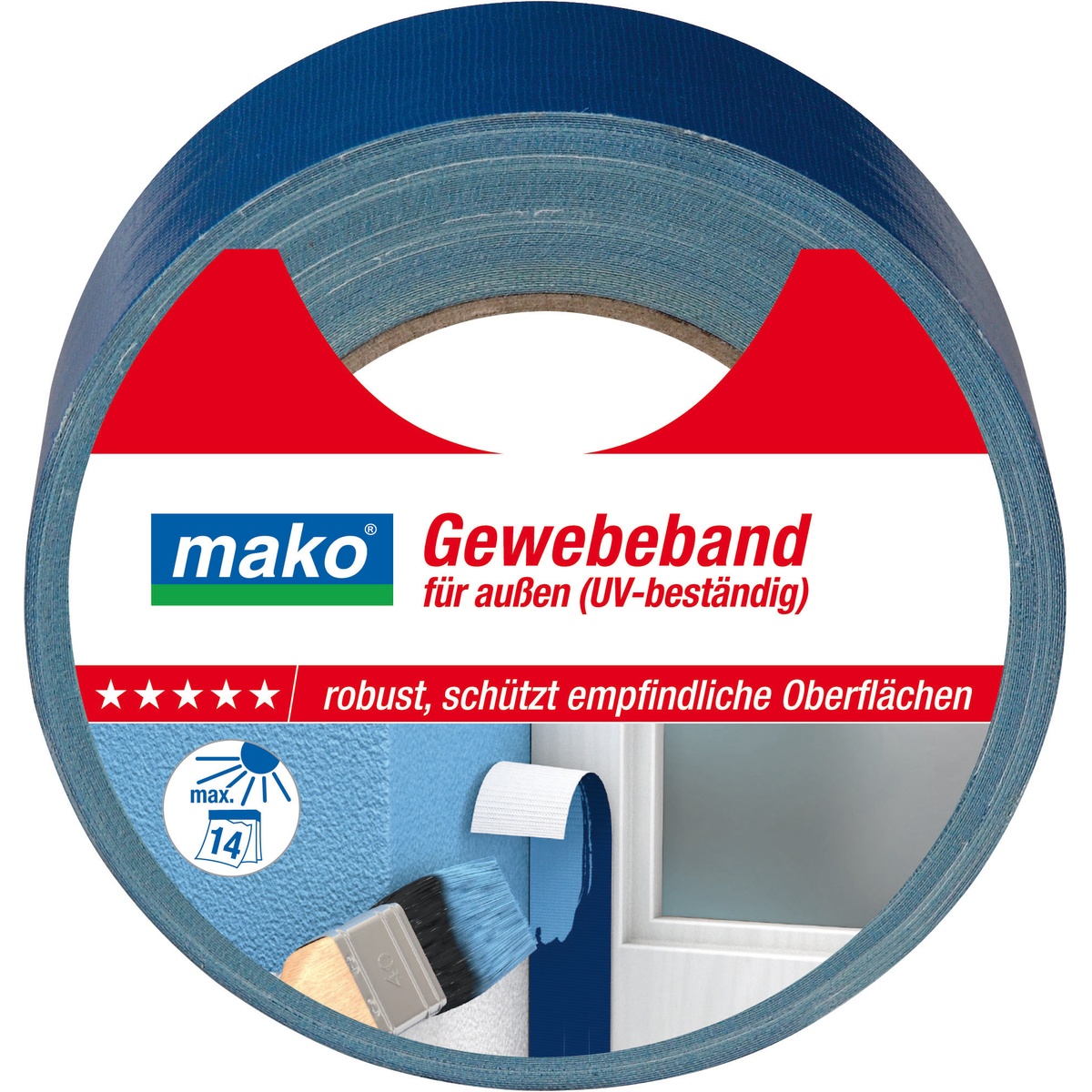 Mako Gewebeband für außen, 30 mm x 25 m