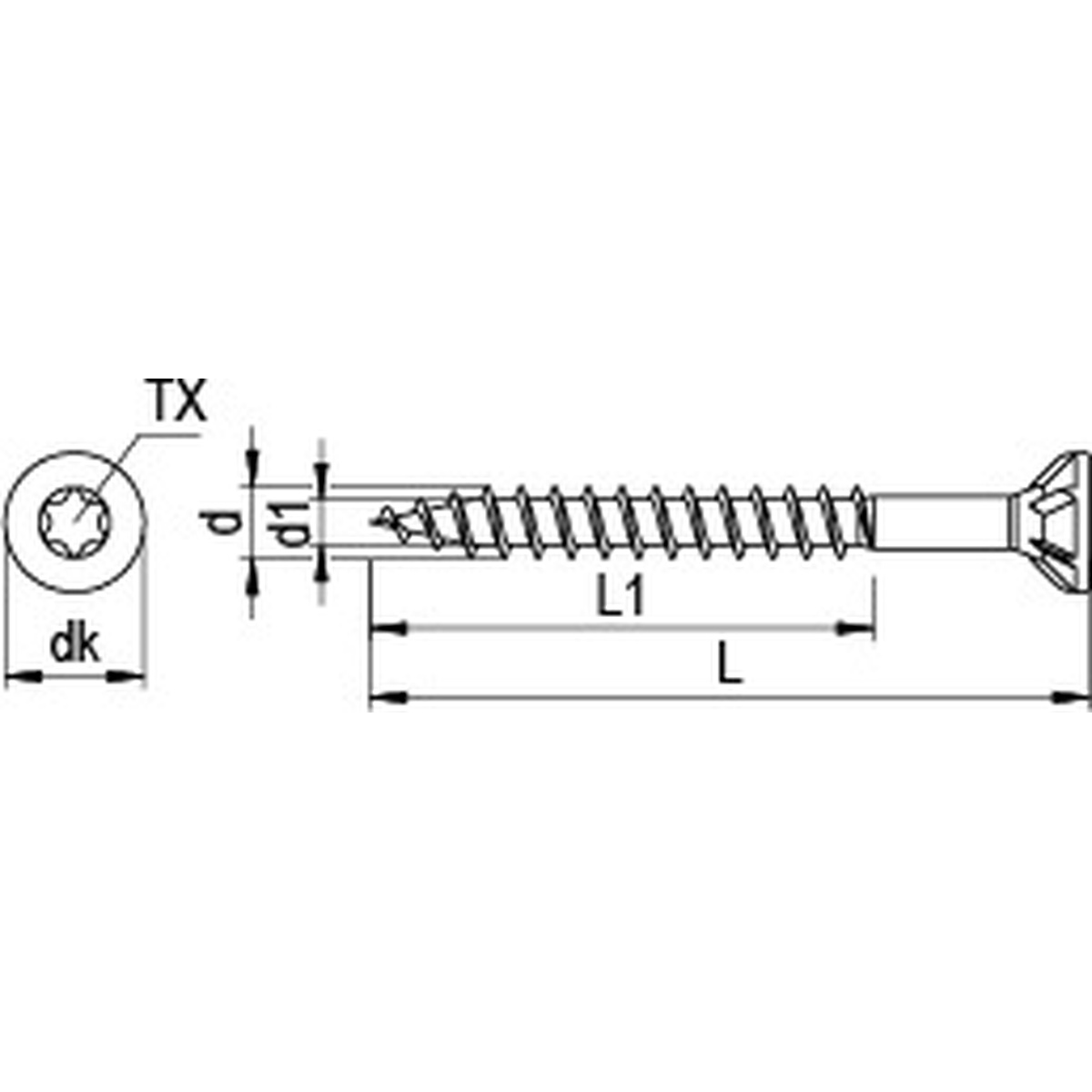 Reisser Q200 PLUS Spanplattenschraube 6,0x200 mm, verzinkt, gelb chromatiert, Teilgewinde, TX30 - 100 Stk.