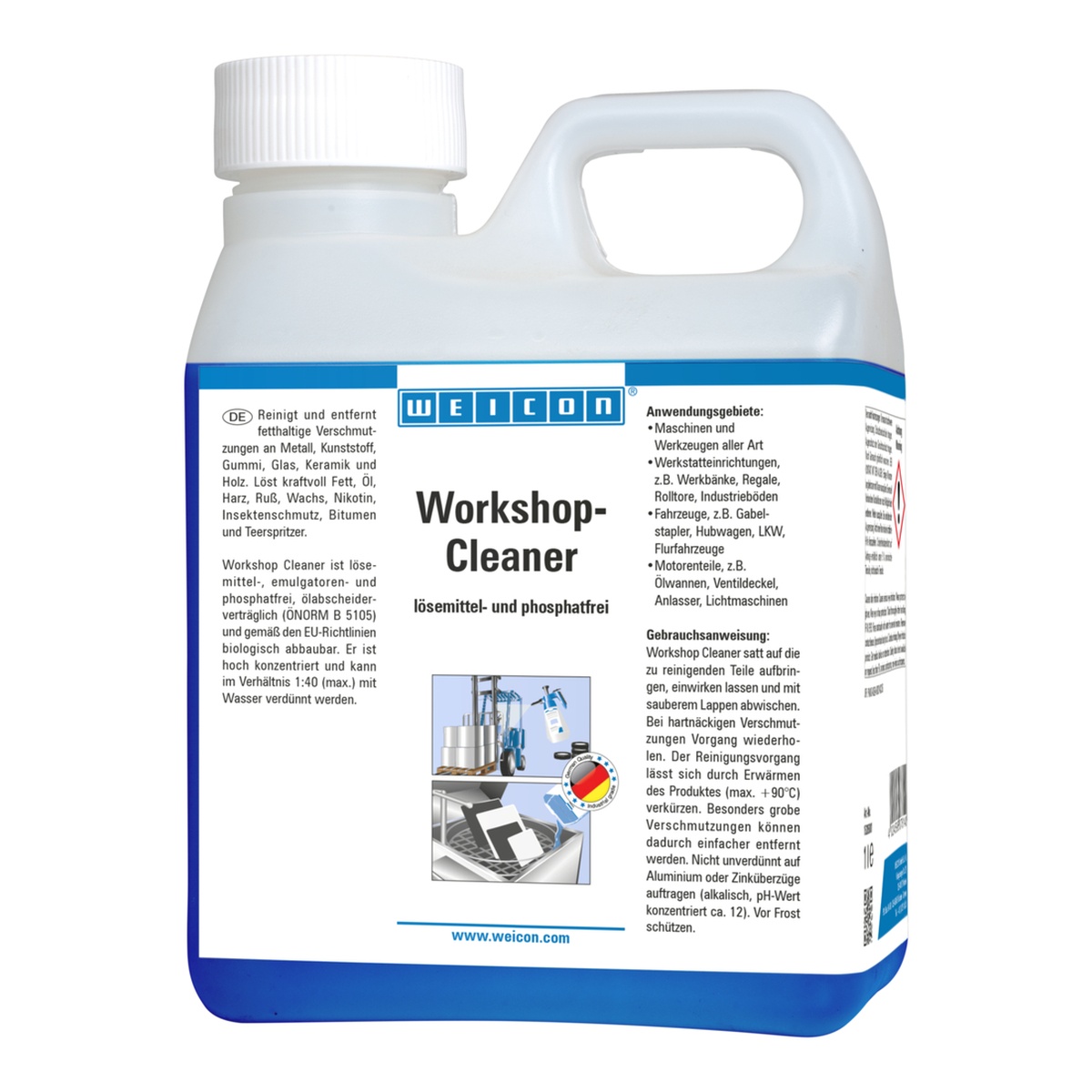 WEICON Universalreiniger Workshop Cleaner, 1 l Konzentrat, lösemittelfrei