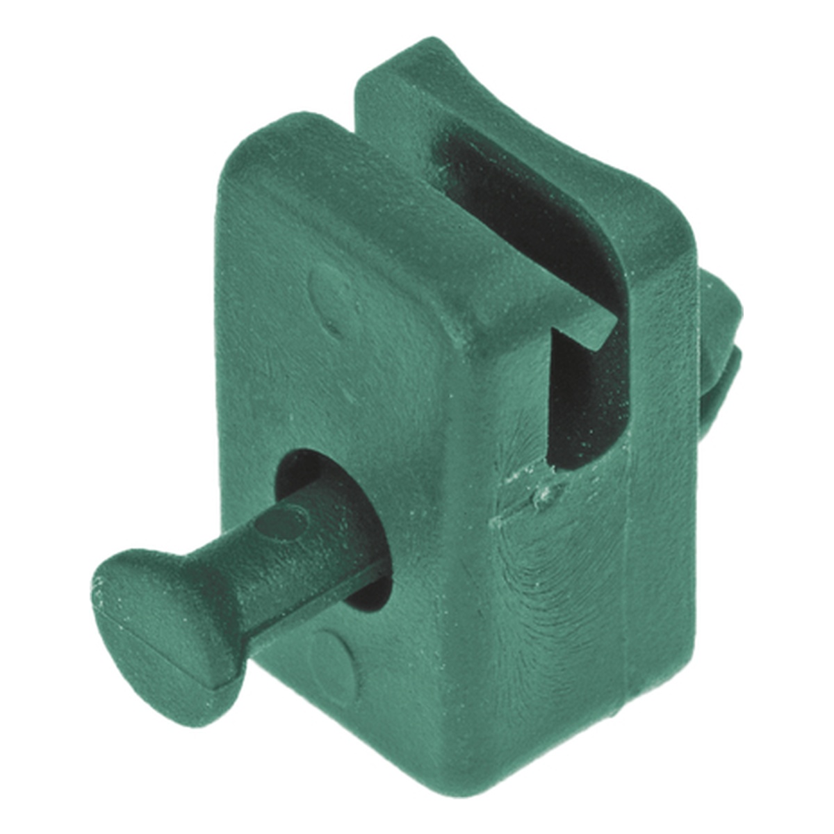 Alberts Spanndrahthalter mit Nietstift, 11 x 14 x 25 mm, Kunststoff, Farbe: grün - 1 Stk. Alberts Spanndrahthalter mit Nietstift, 11 x 14 x 25 mm, Kunststoff, Farbe: grün - 1 Stk.