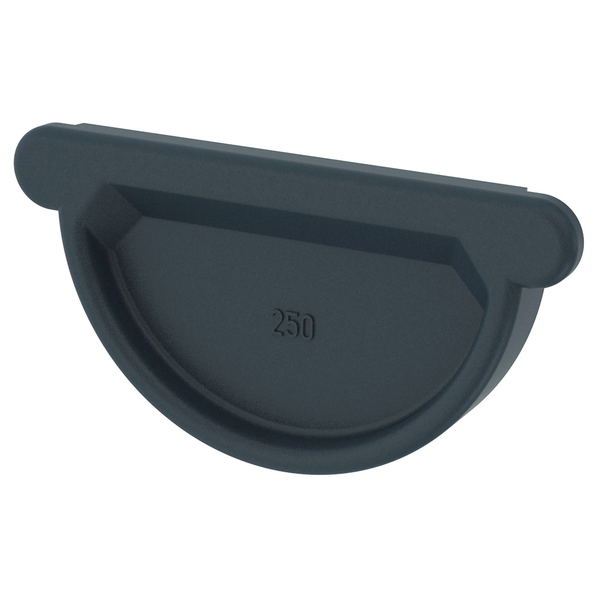 Zambelli Steckboden mit Dichtlippe halbrund 250, 8-teilig, Anthrazit RAL 7016, COLORDUR - 1 Stk.