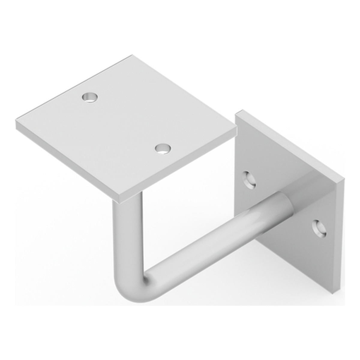Alberts Regalträger Oli, 50 x 100 x 100 mm, Stahl, weißaluminium glänzend kunststoffbeschichtet RAL 9006 - 1 Stk.