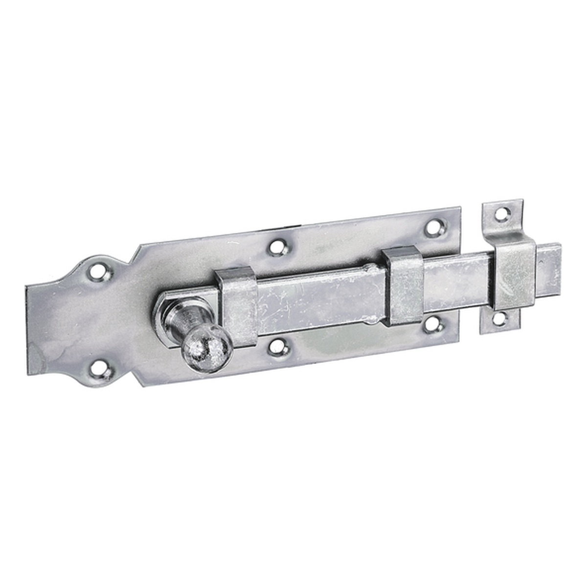 Alberts Türriegel, Knopf, verzinkt, gerade, Schlaufe, 160 Alberts Türriegel, Knopf, verzinkt, gerade, Schlaufe, 160