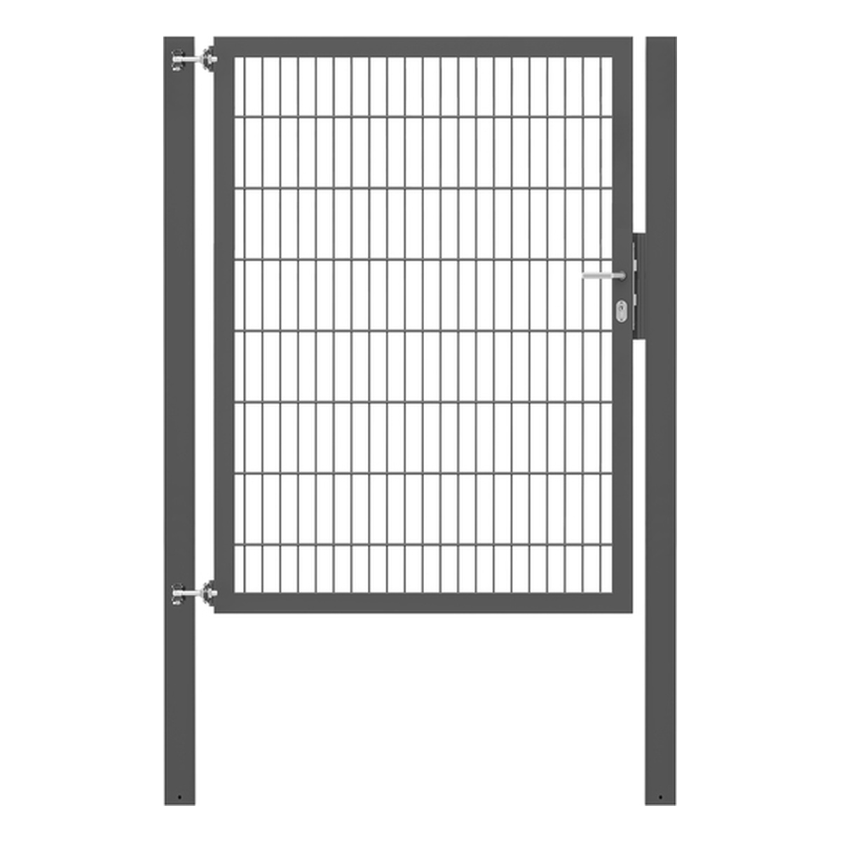 Alberts Einzeltor Flexo Plus, Typ 8/6/8, 1600 x 1250 mm, Pfosten: 100 x 100 mm, Stahl roh, feuerverzinkt, anthrazit kunststoffbeschichtet RAL 7016 - 1