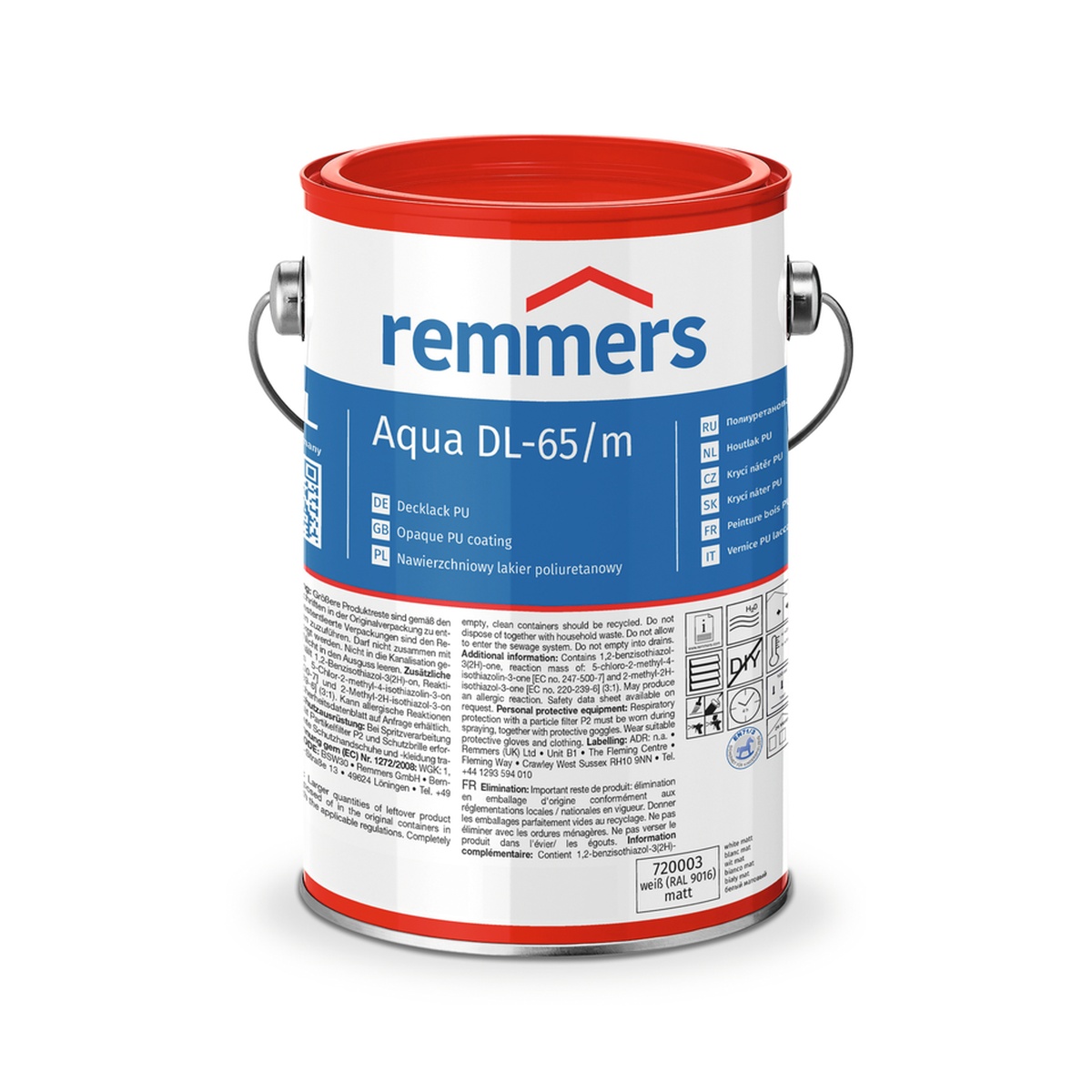 Remmers Aqua DL- 65 Decklack seidenglänzend Weiß (RAL 9016), 0,75 l Remmers Aqua DL- 65 Decklack seidenglänzend Weiß (RAL 9016), 0,75 l