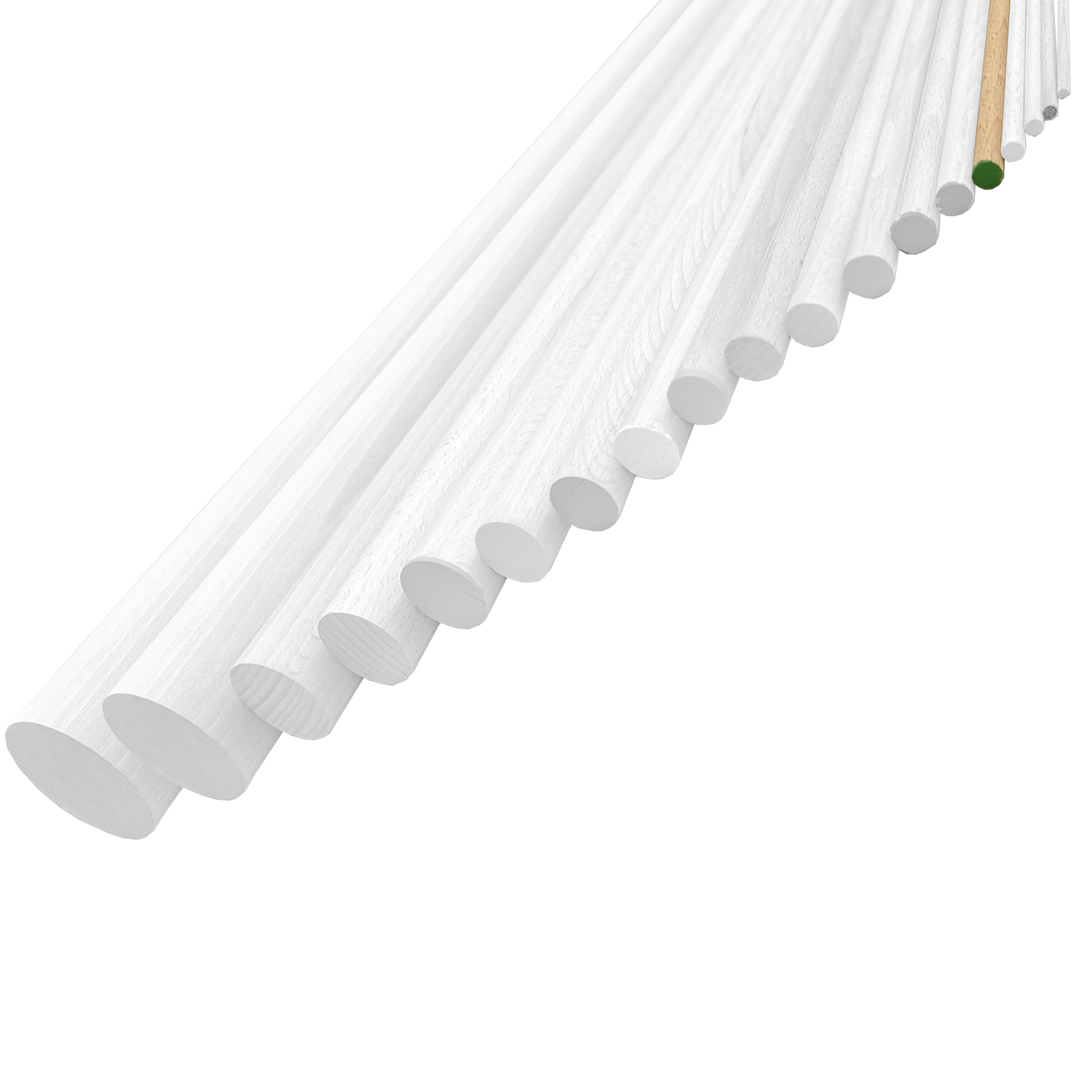 Facett Rundstab Buche 8 x 1000 mm, glatt - 1 Stk. Facett Rundstab Buche 8 x 1000 mm, glatt - 1 Stk.