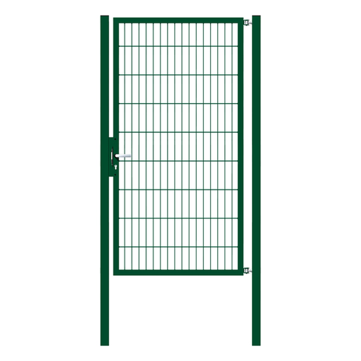 Alberts Einzeltor Flexo, Typ 6/5/6, für Zaunhöhe 1800 mm, 1000 mm breit, grün RAL 6005 - 1 Stk. Alberts Einzeltor Flexo, Typ 6/5/6, für Zaunhöhe 1800 mm, 1000 mm breit, grün RAL 6005 - 1 Stk.