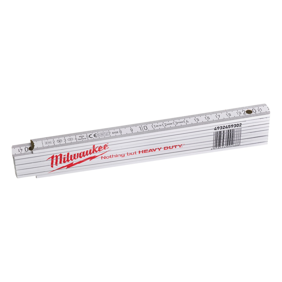 Milwaukee Gliedermaßstab Holz 2 m weiß - 1 Stk.