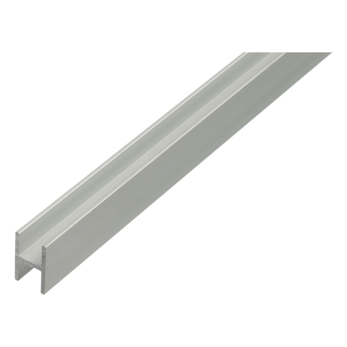 Alberts H-Profil, 9,1 x 12 x 1,3 x 2000 mm, Aluminium, silberfarbig eloxiert - 1 Stk.