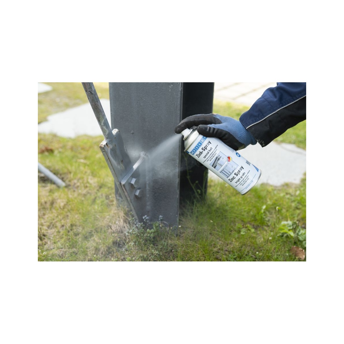 WEICON Zink-Spray spezial hell, kathodischer Korrosionsschutz mit Zulassung für den Lebensmittelbereich, 400 ml