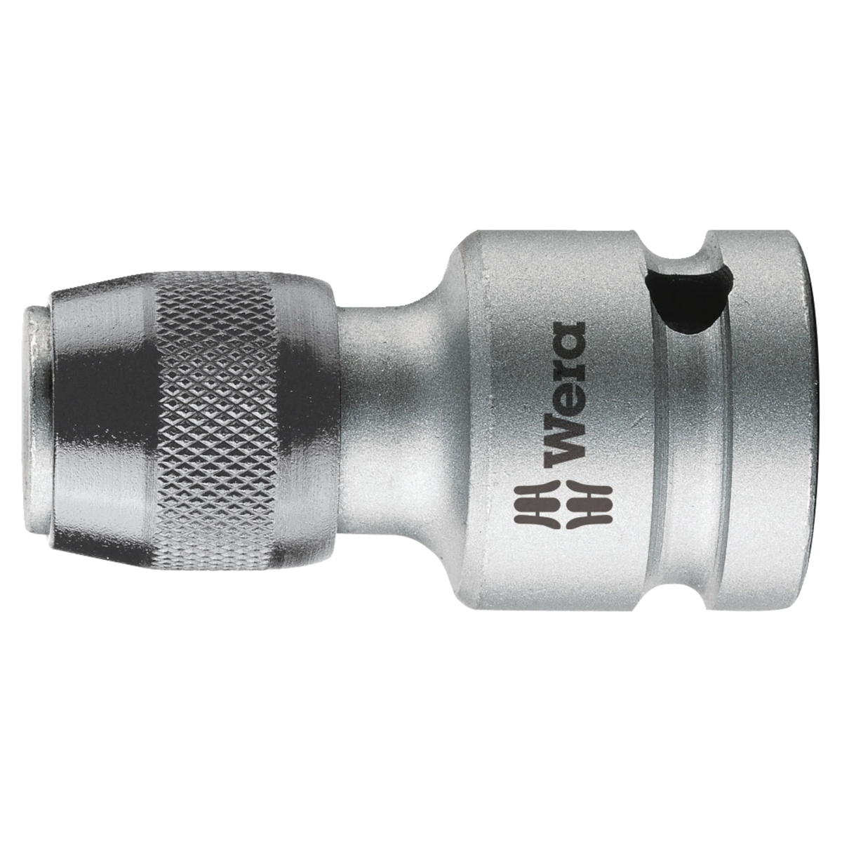 Wera Bitadapter mit Schnellwechselfutter, 1/2-Zoll-Innenvierkant auf 1/4-Zoll-Bits, 50 mm, unmagnetisch