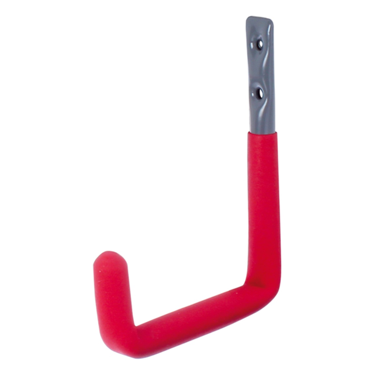 Alberts Wandhaken, grau mit roter Gummierung
