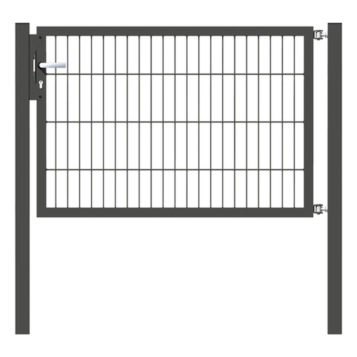Alberts Einzeltor Flexo, Typ 6/5/6, für Zaunhöhe 800 mm, 1250 mm breit, anthrazit RAL 7016 - 1 Stk. Alberts Einzeltor Flexo, Typ 6/5/6, für Zaunhöhe 800 mm, 1250 mm breit, anthrazit RAL 7016 - 1 Stk.