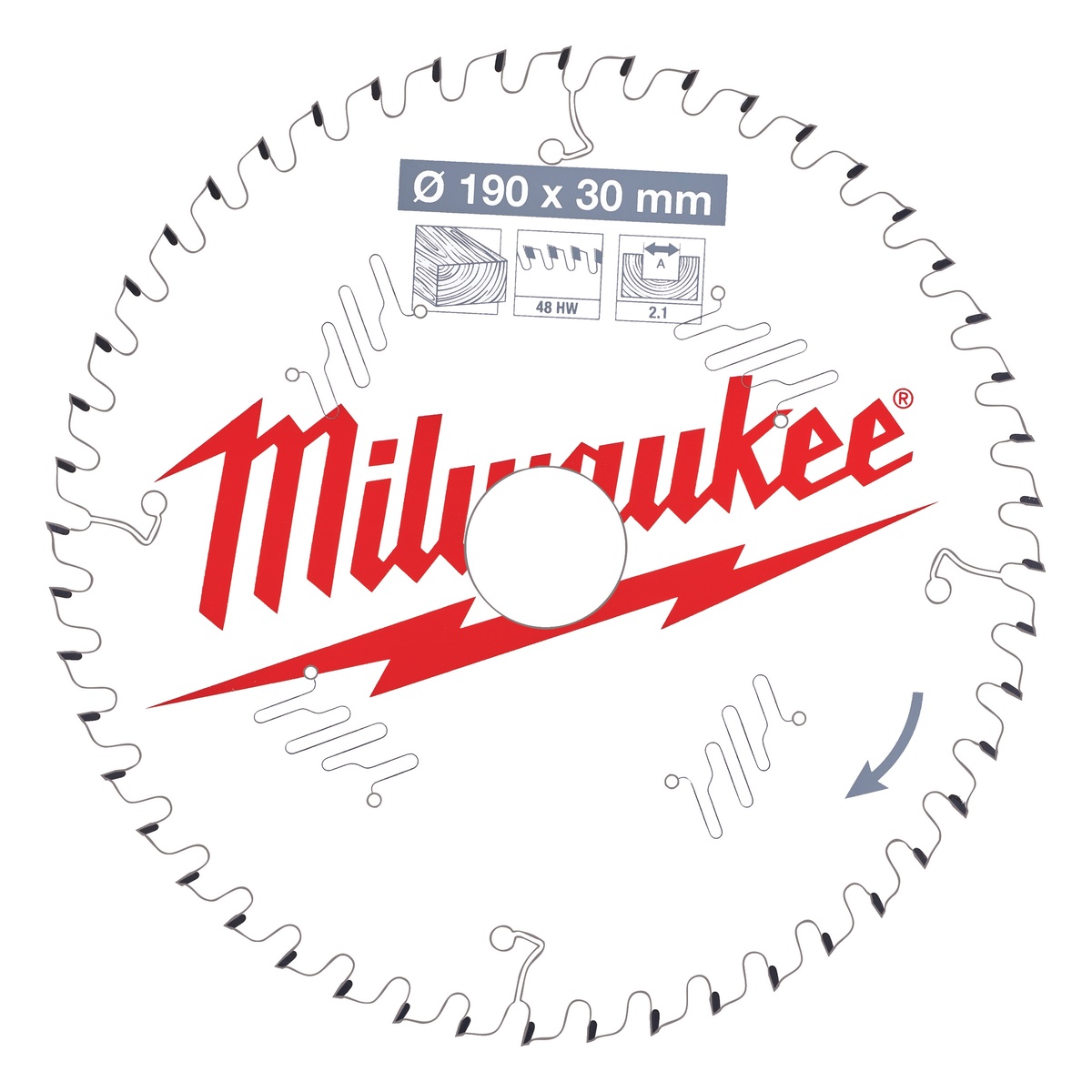 Milwaukee Kreissägeblatt Holz für Handkreissägen 190/30 mm Z48 Wechselzahn - 1 Stk. Milwaukee Kreissägeblatt Holz für Handkreissägen 190/30 mm Z48 Wechselzahn - 1 Stk.