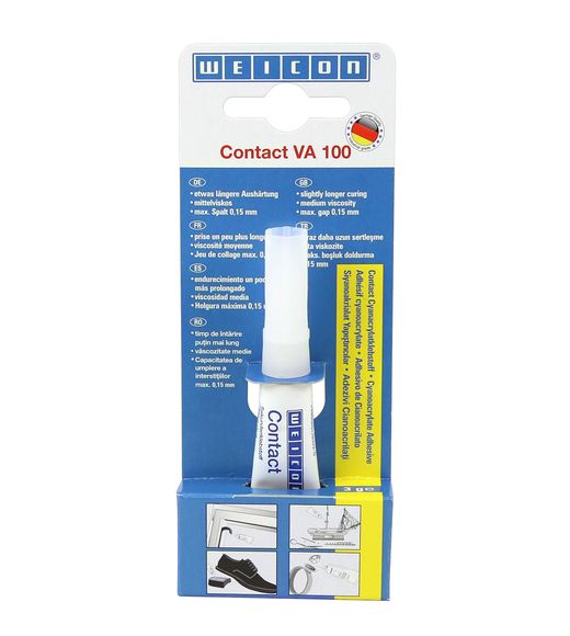 WEICON VA 100 Cyanacrylat-Klebstoff, Sekundenkleber für Metall, Kunststoff und Gummi