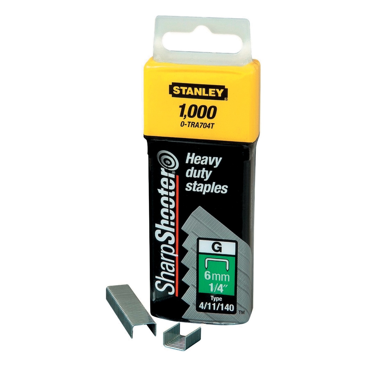Stanley Tackerklammern Typ G, 6 mm, Flachdraht, verzinkt, 1000 Stück