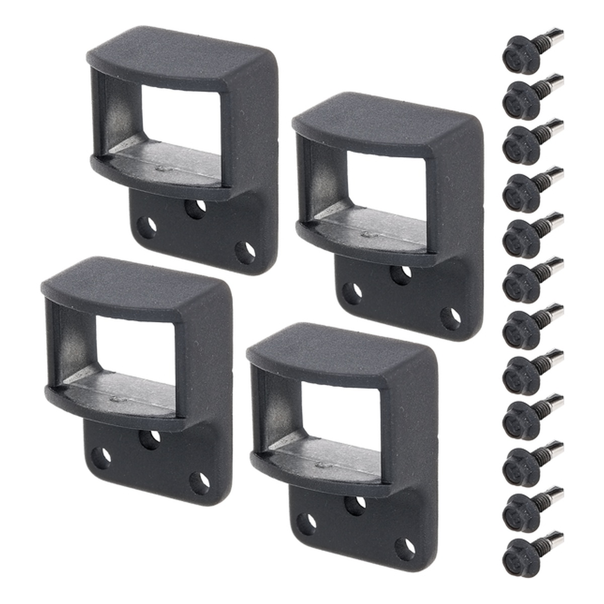 Alberts Befestigungs-Set für Zaunfelder aus Aluminium, 40 x 130 x 170 mm, Aluminium, anthrazit kunststoffbeschichtet - 1 Stk.